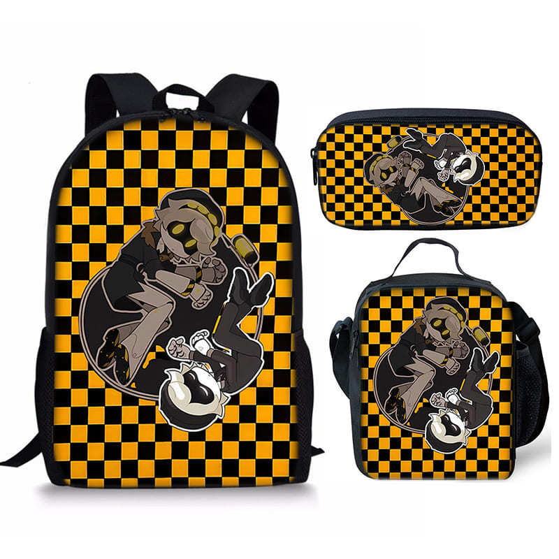 Hip Hop Youthful Novelty Murder Drones 3D Print 3pcs/Set Student Travel Bags Laptop Daypack Backpack Lunch Bag Pencil Case