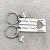Stainless Steel Couple Keychain Engraved House Keyring Fashion Lovers Keyring  New Home Owners