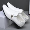 Korean British Patent Leather Shoes for Men Casual Solid Color Dress Shoes Male Hallow Summer Autumn Designer Shoes Man