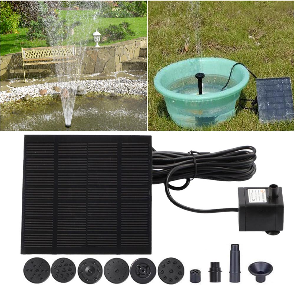 Solar Fountain Pump Water Fountain Garden Decoration Mini Solar Powered Pump Floating Water Pump for Bird Bath Aquarium Garden