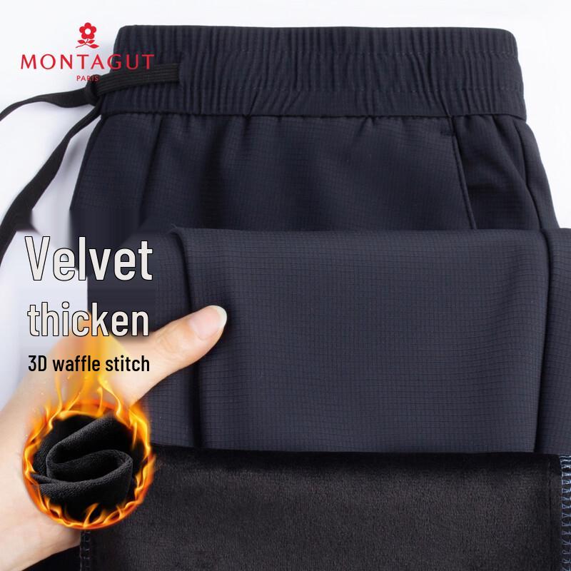MONTAGUT Men s Waffle Weave Thermal Casual Pants L