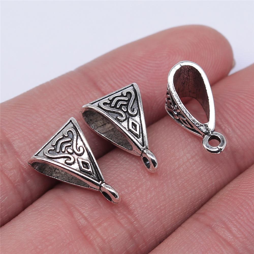 20pcs Triangle Hanging Buckle Beads Bails Connectors For DIY Jewelry Making Jewelry Findings Jewelry Accessories