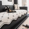 New Special-Shaped Sofa Cushion, Universal In All Seasons, Straight Row One Piece, Straight Row Non-Slip Leather Sofa Seat Cushion Cover Cloth