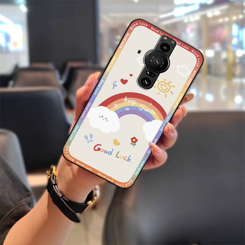 Soft Case Silicone Phone Case For Sony Xperia Pro-I Anti-knock Anti-dust Shockproof Full Wrap Cartoon Fashion Design TPU