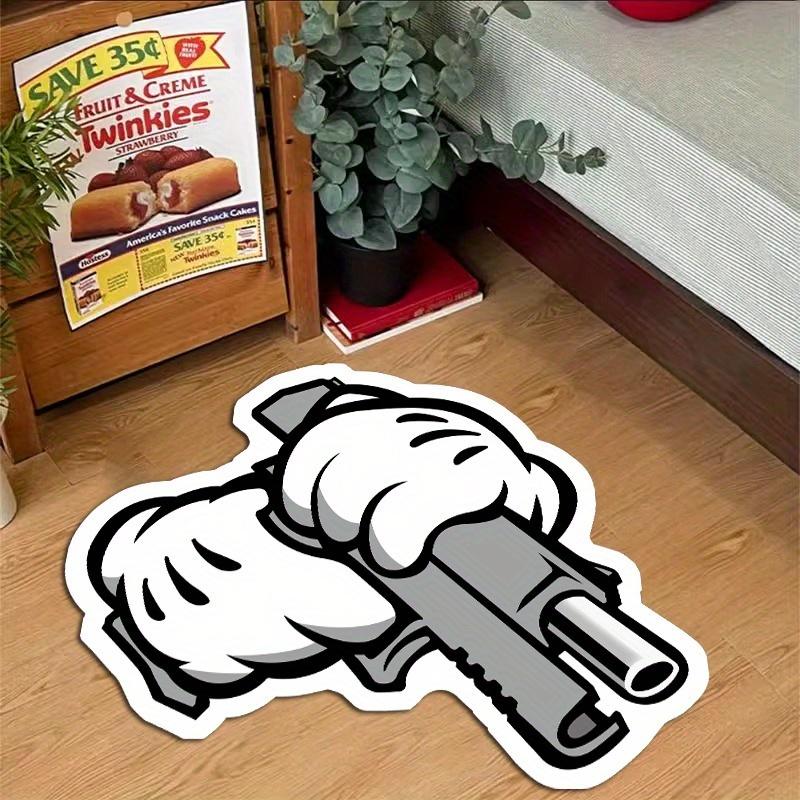 

Cartoon Pistol Design Rug, Soft Comfortable Bedroom Decorative Floor Mat, Indoor Area Foot Mat Home Furnishing 60x76cm 24x30inch