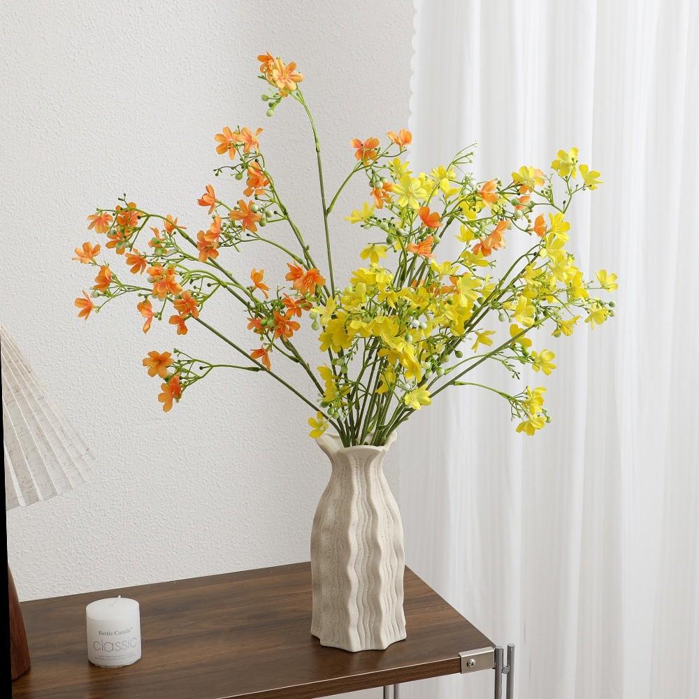 Floral Display Artificial Silk Flowers Pink Artificial Faux Plants Living Room Ornaments