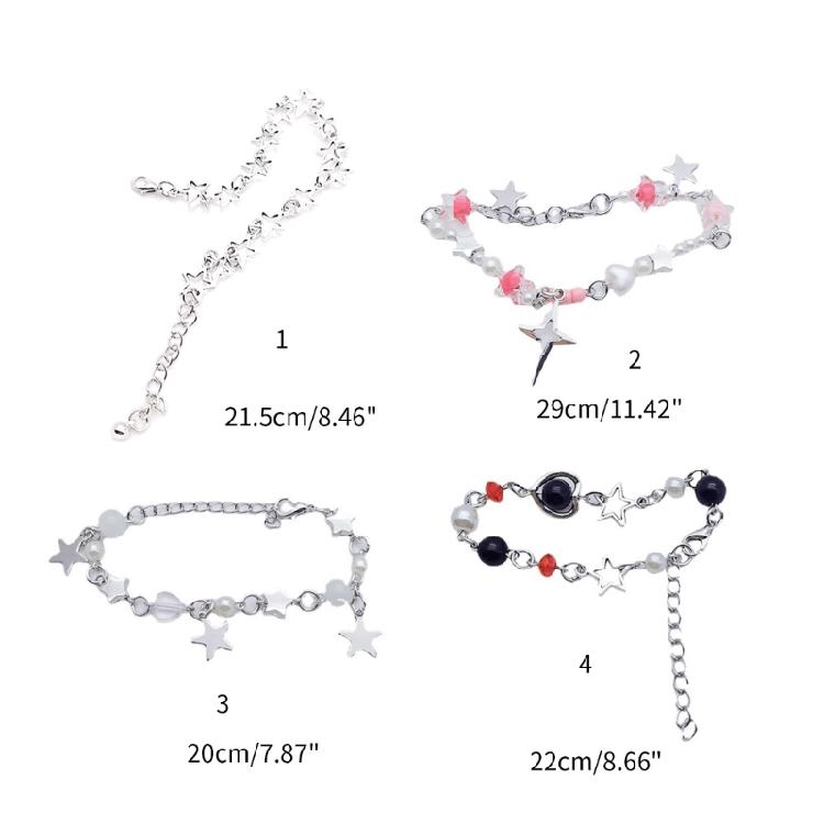 Cooles Y2K Sternkettenarmband Modisches Stern-Charme-Armband Elegantes Chic