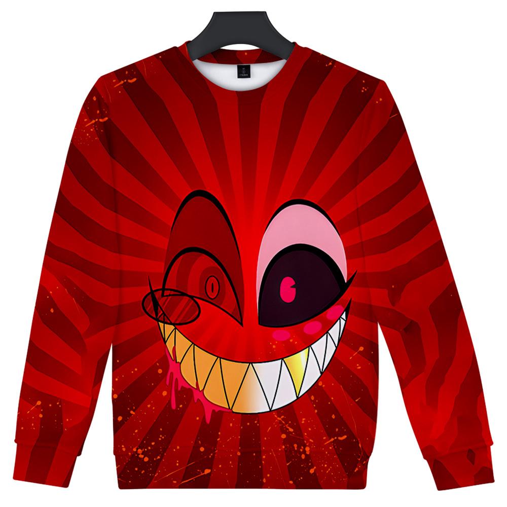 10 Colors Women Men's Hazbin Hotel Anime Print Hoodies Round Neck Sweatshirts Man Travel Pullover Male Top Streetwear Outdoor Tracksuit