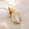Korean Style Gold Plating Necklace Elegant Baroque Neck Chain Sweet Irregular Pearl Necklace  Gift