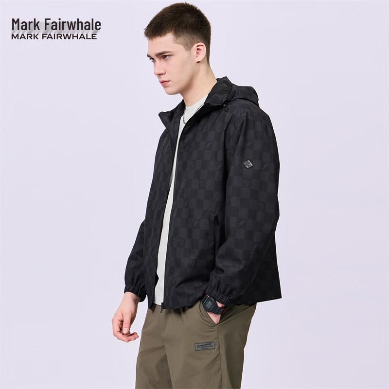 Mark Fairwhale Men s Chessboard Print Hooded Jacket S