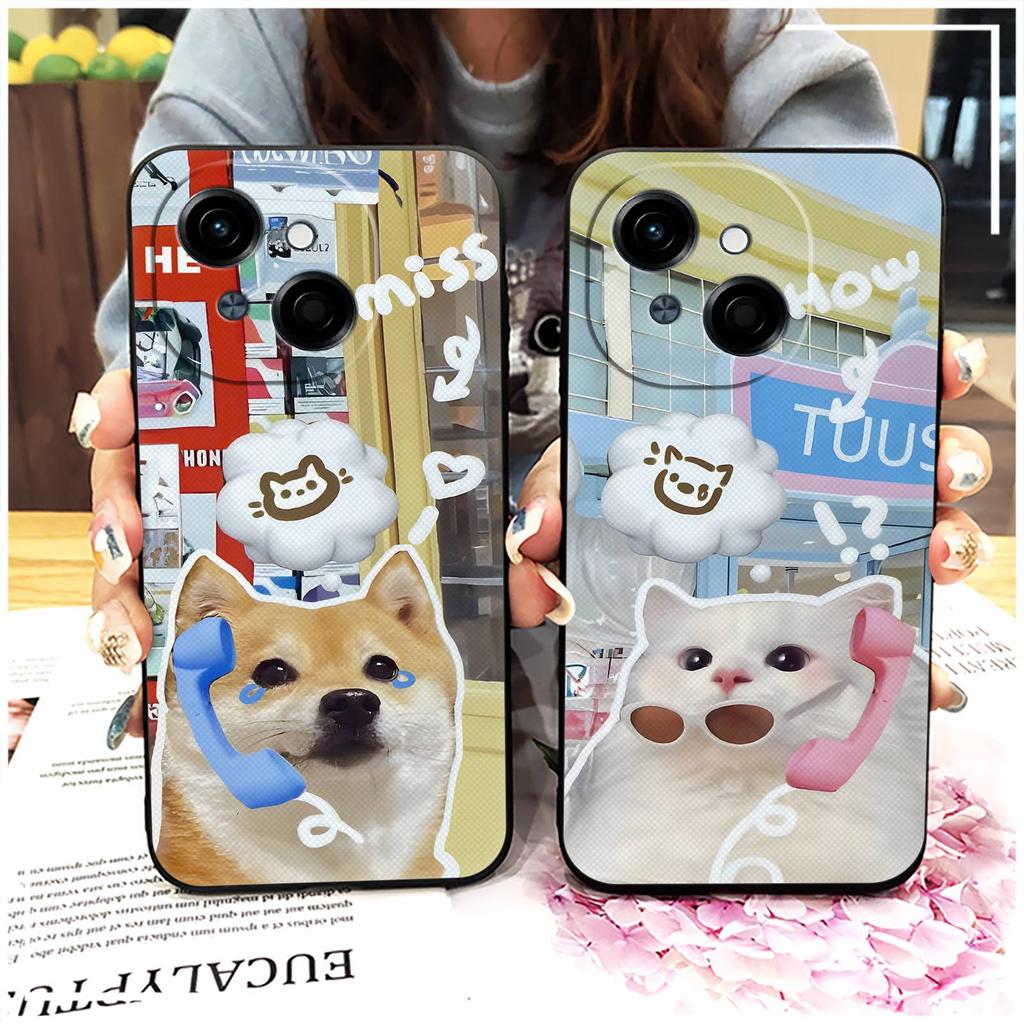 Couple Cute Phone Case For Tecno POP9 4G/Spark GO 1/GO1S/KL4 Full Wrap Protective Anti-knock Dirt-resistant Graffiti TPU