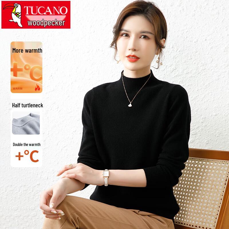 

TUCANO Women s Solid Knit Long Sleeve Sweater XL