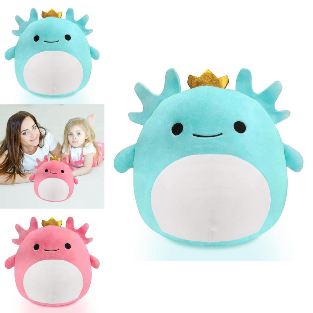Krone Axolotl Kuscheltier Spielzeug Weiche Plüschpuppe Kissen Für Kinder Sicher Bequem