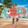 1PC Cartoon Dinosaur Print Beach Towel Quick-drying Towel Suitable for Seaside Pool Camping Vacation Yoga For Family Travel