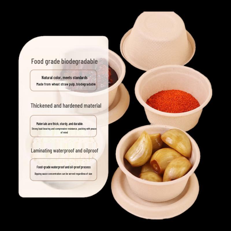 Youhe Youmi Biologisch abbaubare 4-Fach-Mahlzeitenboxen mit Deckeln