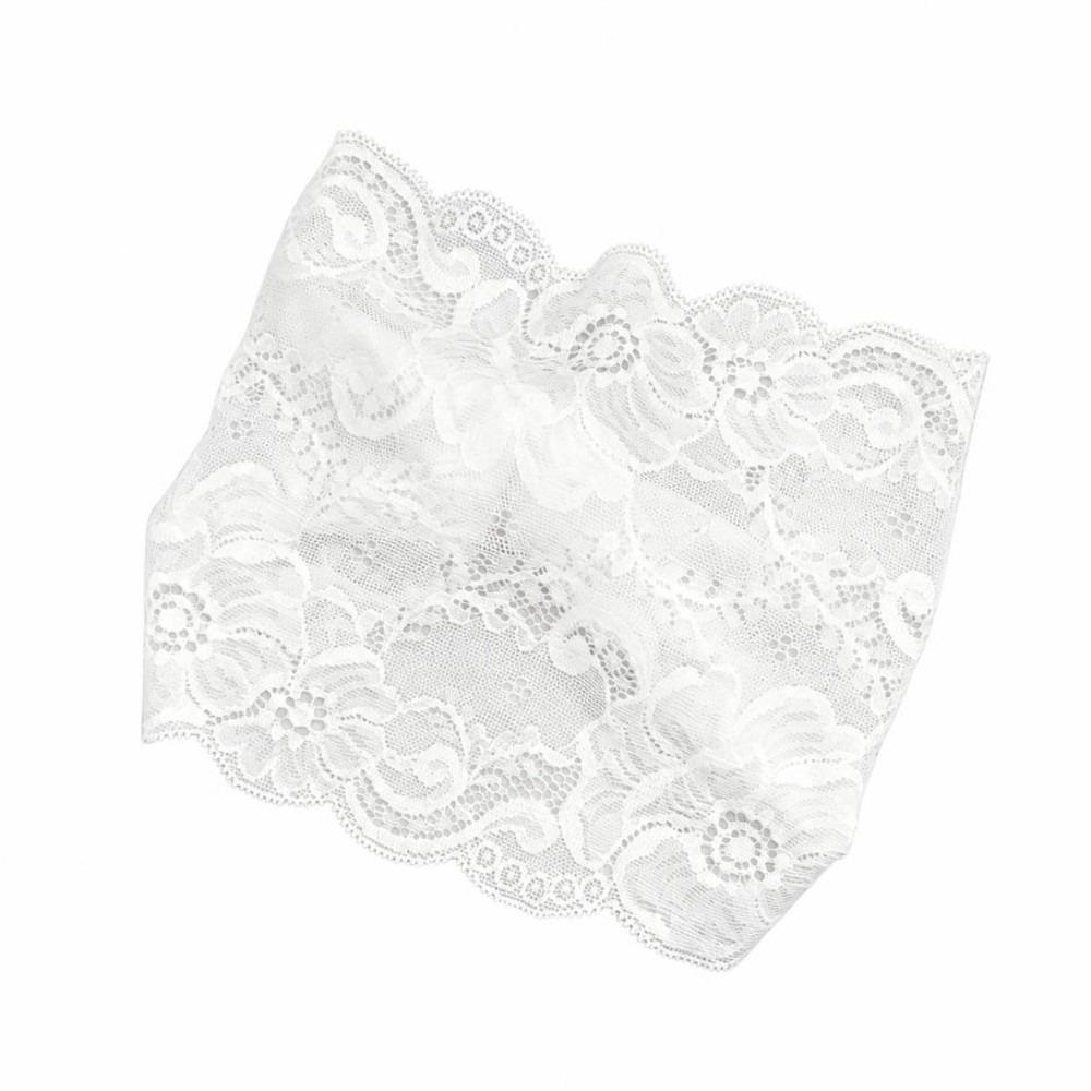 Thin Style Lace Ruffled Headband Elasticity Pleated Headband Floral Hair Accessory Party Wear