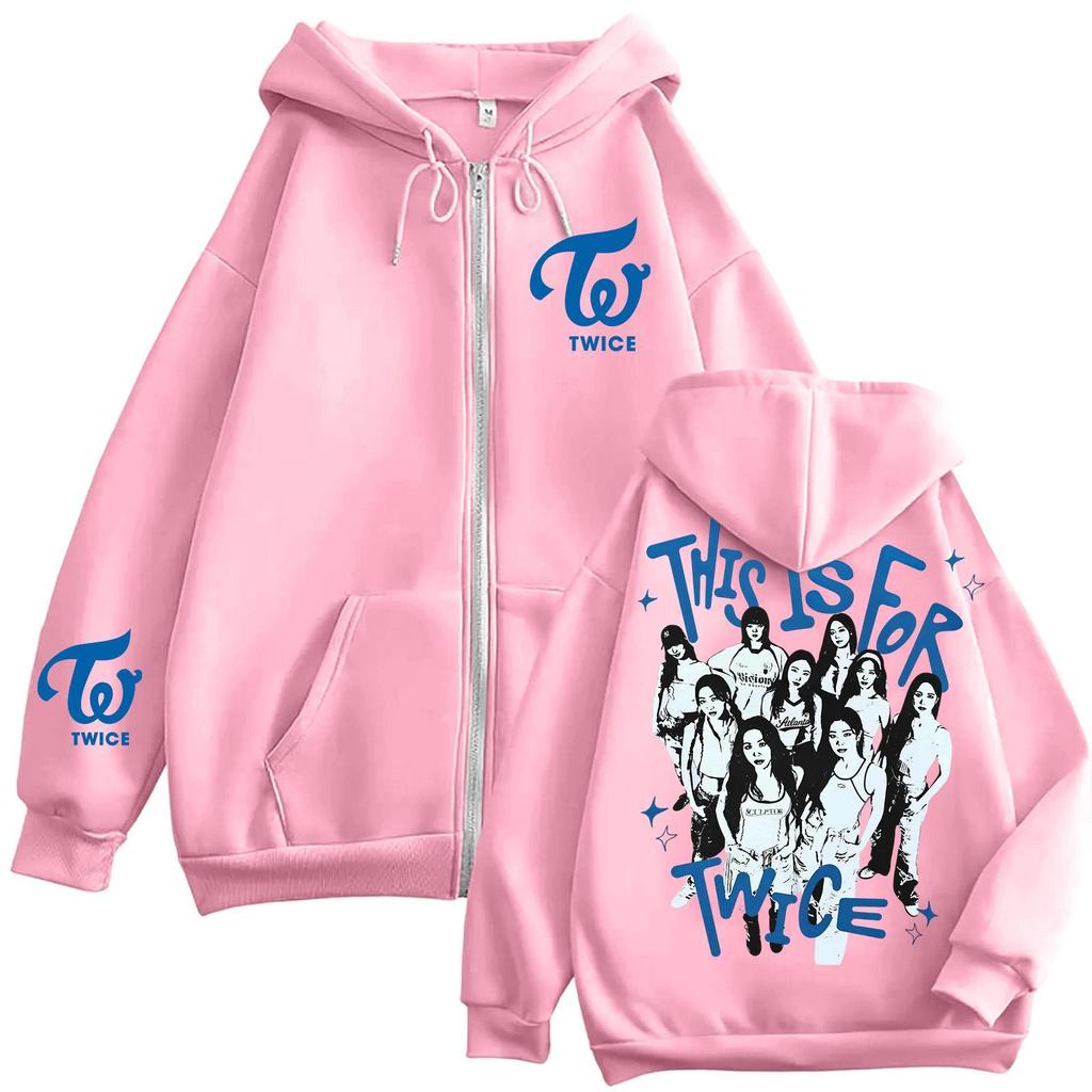 Damen Casual Mode Bedrucktes Langarm-Kapuzensweatshirt mit Reißverschluss