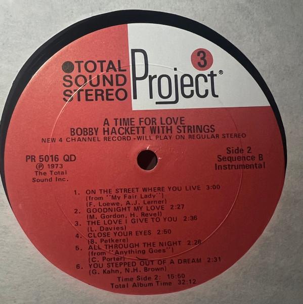 

LP Record BOBBY HACKETT - A Time For Love PR5016QD Project 3 Total 1967 US Jazz Used