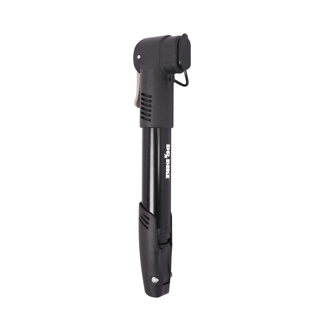 High Pressure Air Inflator Pump Portable Bicycle Pump Bike Hand Pump with Holder for Schrader and Presta Valve чёрный