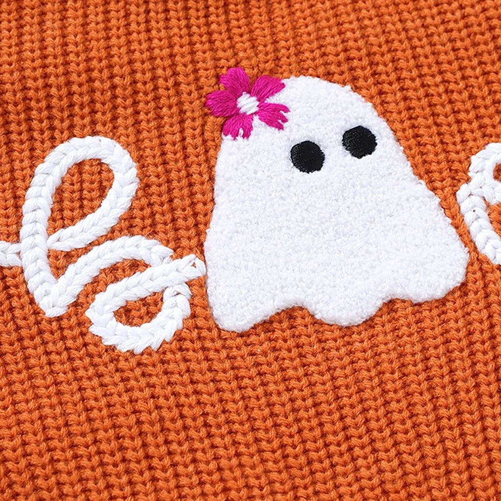 Halloween Sweaters Baby Boy Girl Pumpkin Knitted Sweater Kids Fall Winter Warm Cute Pullover Sweatshirt