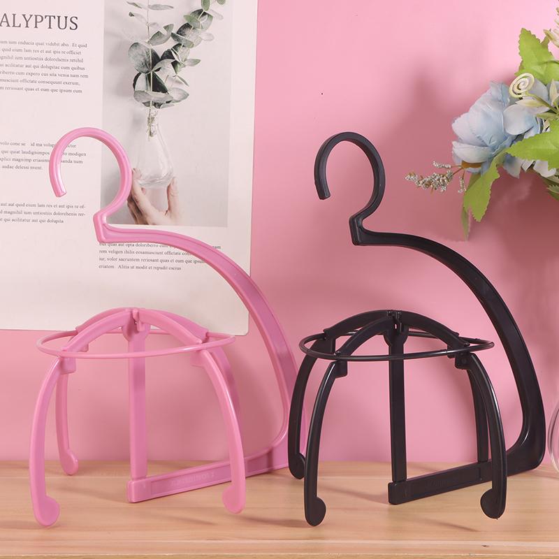 High Quality Wig Stands Plastic Hat Display Wig Stand Holders For Hair Extension Wigs Black Purple Wig Hanger Stand Holder