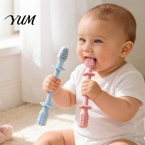 Safe Infant Chewing Toy Baby Silicone Teething Toy, Food-Grade Bite Soother for Gum Easy to Clean Relief Relief, Anti-Finger Biting Chew Stick,