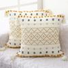 Office Light Luxury Pure Cotton Bohemian Tassel Pillow Office Lumbar Pillow Bedside Pillow Cushion Sofa Pure Cotton