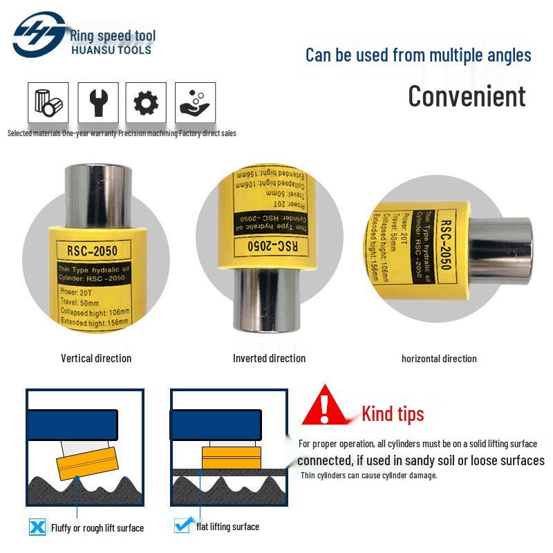 Hydraulic Jack Cylinder: 10T-100T Electric/Manual Lifting Tool