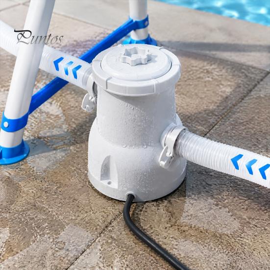 Inflatable Pool Filter Pump for Above Ground Pools, 330 GPH 16W Water Home Garden Kit, System Circulation & Filtration Maintenance Equipment