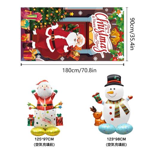 Christmas Tapestry Balloon Set Extra Large Size Can Stand Merry Christmas Decoration Luxury Set Santa Aluminum Balloon Celebration Party Decoration Ph