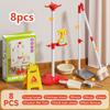 Reinigungsspielzeug-Set für Kinder Kleinkinder Mini-Besen Kehrschaufel Wischmopp Rollenspiel Haushaltspflege Zubehör-Sets Montessori Spielzeug Mädchen Junge Geschenke