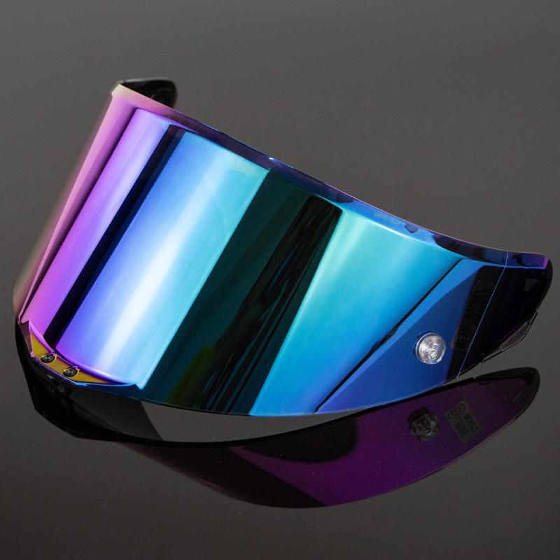 Visière de Casque de Moto Lentille PISTA GPRR CORSA Fumée Bleue Teintée Pare-brise Électroplaqué Avec Aileron Accessoires