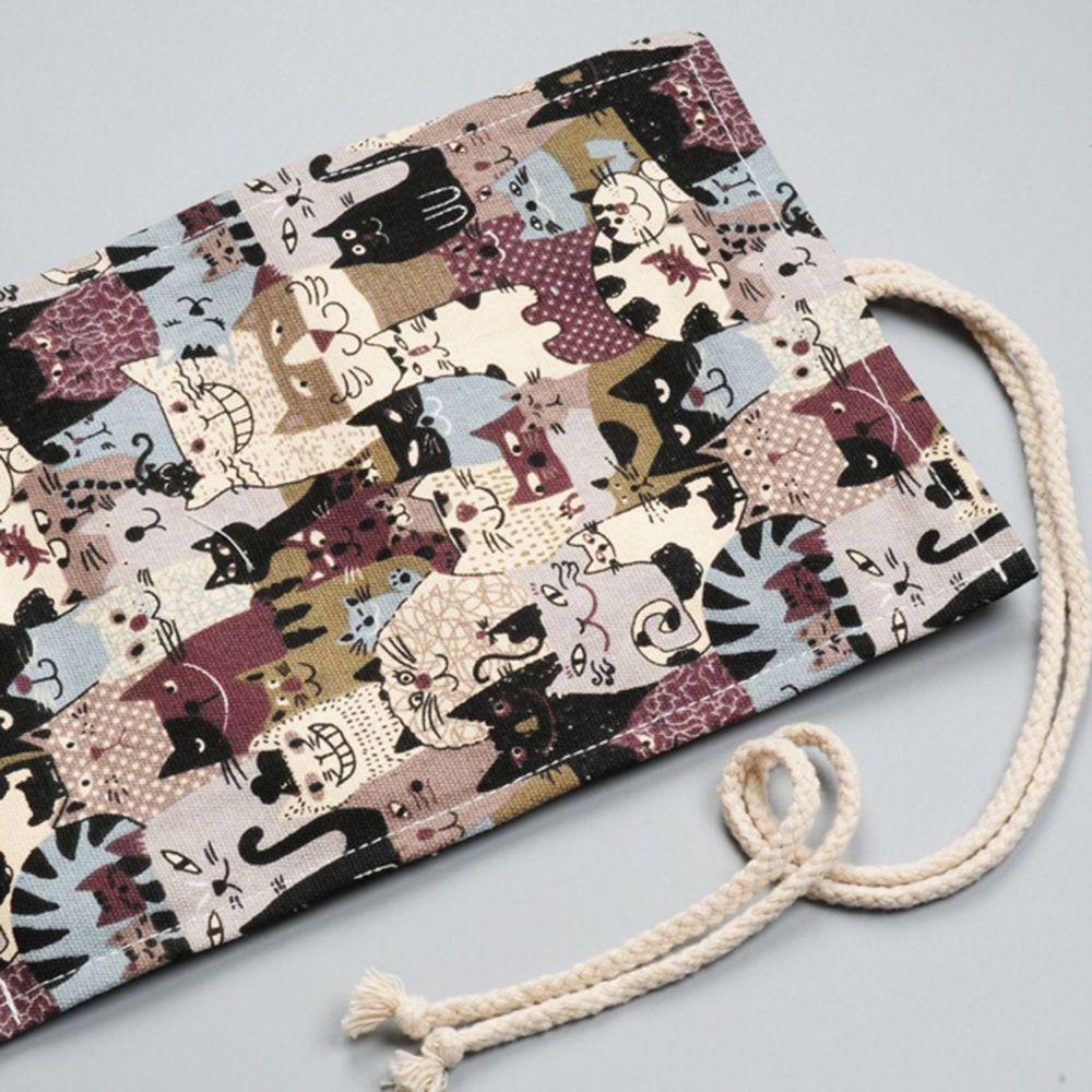 Roll up Pen Holder Case School Stationery Pencil Wrap Pencilcase Colored Pencil Cases Pen Bag