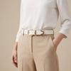 Metal Women Waistband Punk Trousers Belt Cool PU Leather Belt  Male