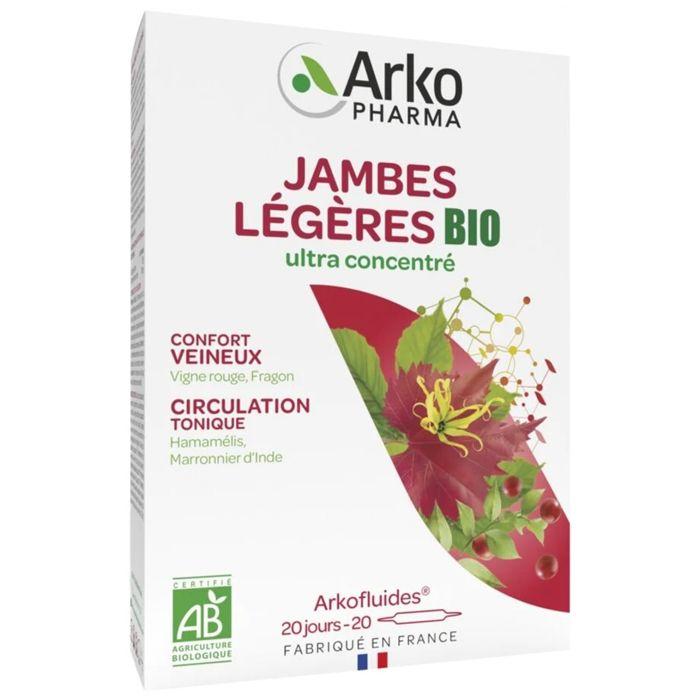 Arkopharma Arkofluides Jambes Légères Bio 20 Ampoules