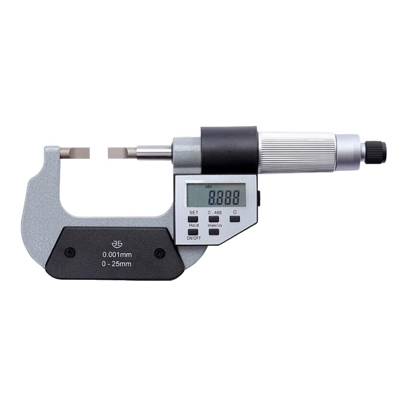 Digital Thin Blade Flat Head Micrometer 0-25mm