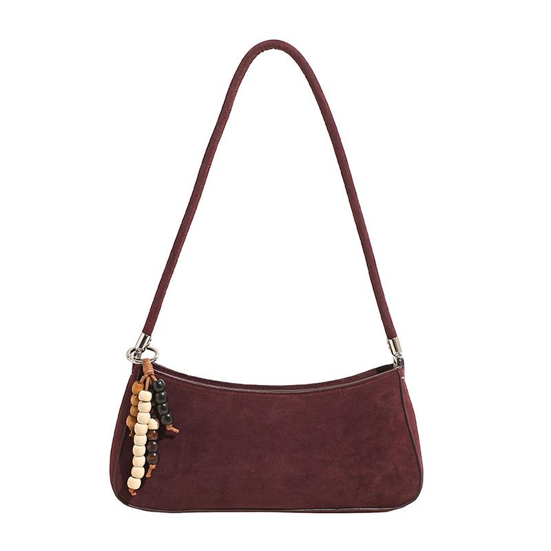 Premium suede bag women's soft leather underarm bag fashionable niche design new simple and fashionable shoulder bag