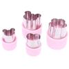 1Pc Various Shapes Vegetables Cutter Plastic Handle Portable Cook Tools Pink Stainless Steel Fruit Cutting Die Kitchen Gadgets