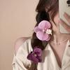 Haarspange mit Perlenorchideenblüte, Stoffhaarspange für Mädchen, süße Haarspange mit Blume