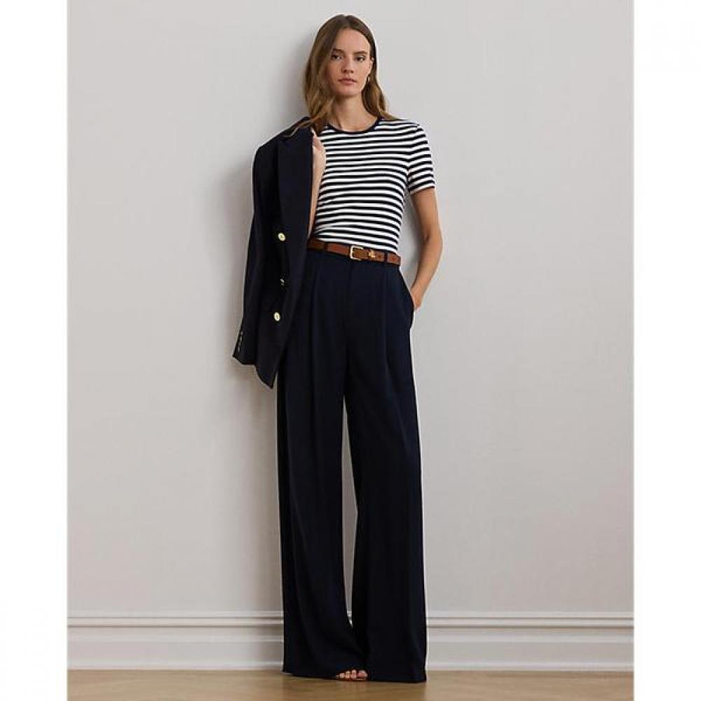 Lauren Ralph Lauren Double Face Georgette Wide Leg Pants 0