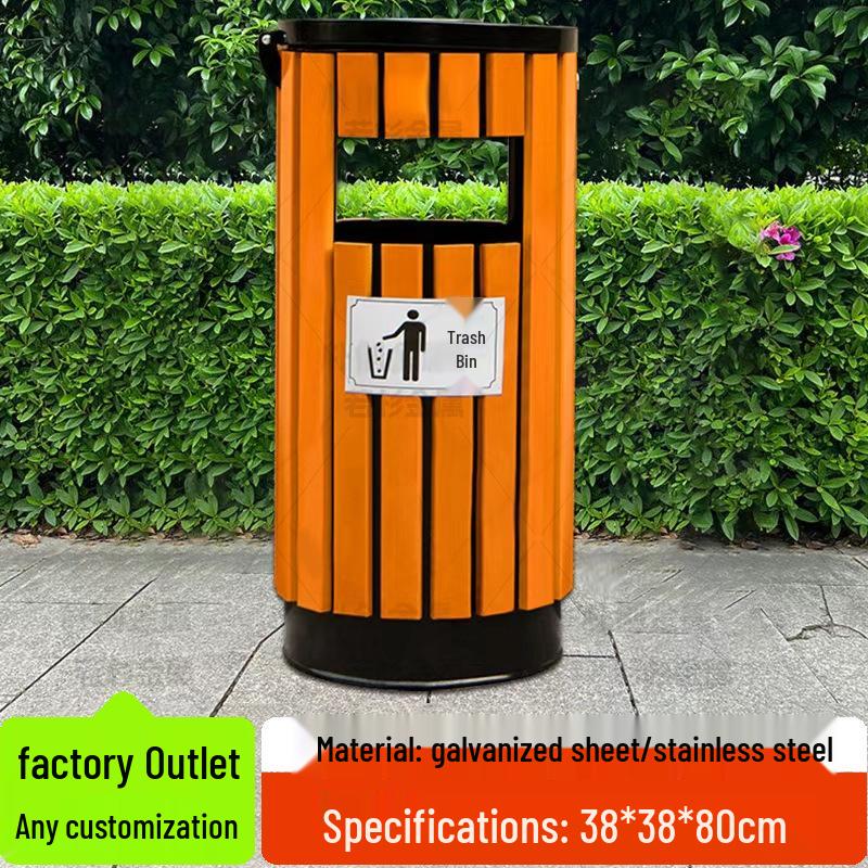 Stainless Steel Large Outdoor Trash Can for Sorting Waste