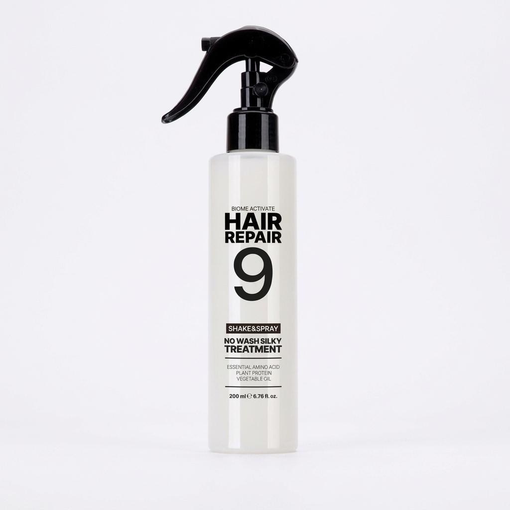 Biome Activate Hair Repair 9 No-Wash Silky Treatment (200ml) - [KOREAN HAIR CARE] Leave-In Heat Protection & Smoothing Cream 200ml