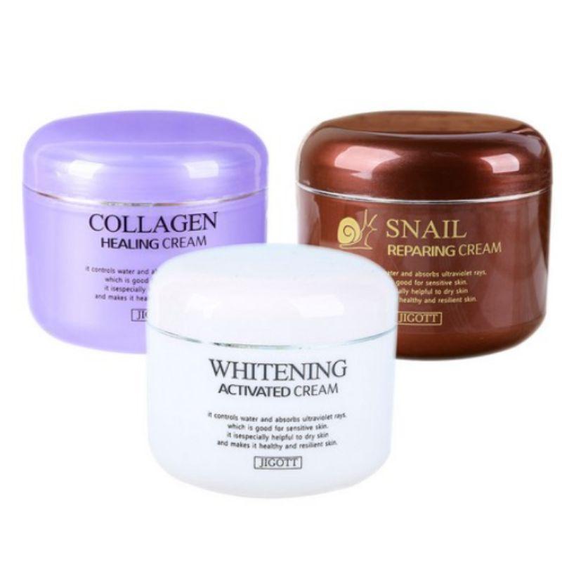 Jigott Aufhellende Aktiv-Creme 100ml – Aufhellende & Faltenpflege Anti-Aging Feuchtigkeitsspendende Gesichtscreme K-Beauty
