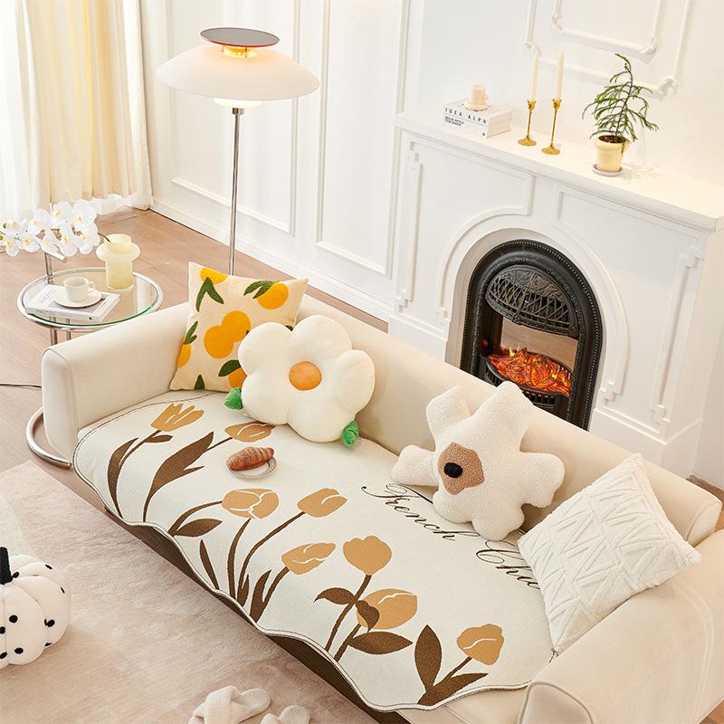 

Подушка для дивана необычной формы из синели, новый многофункциональный нескользящий чехол для дивана для гостиной 70*70cm