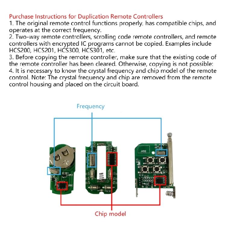 Universal Replacement Remote 2PCS Keychain Designs Strong Plastic Garage Remote Simple To Operate for Garage Door