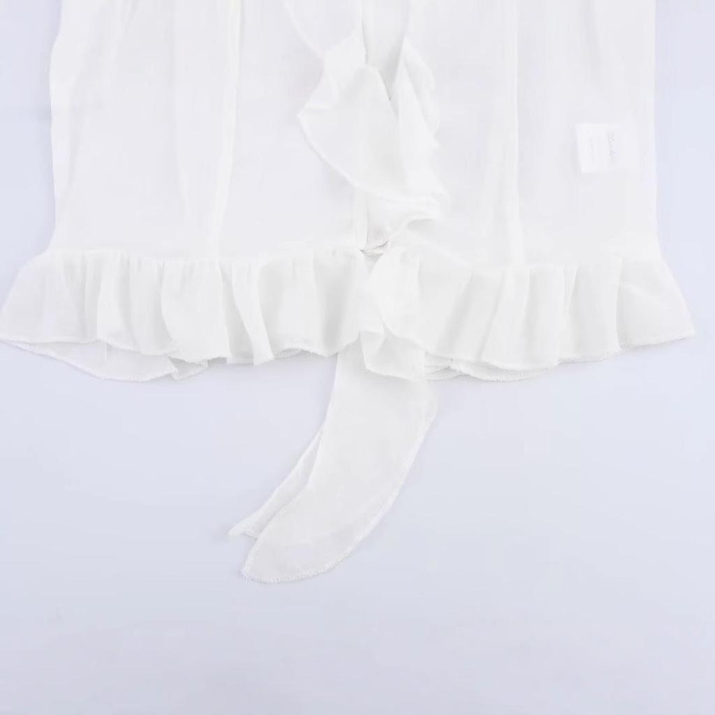 Spring 2025 Women's European & American Style Versatile V-neck Long Sleeve Shirt