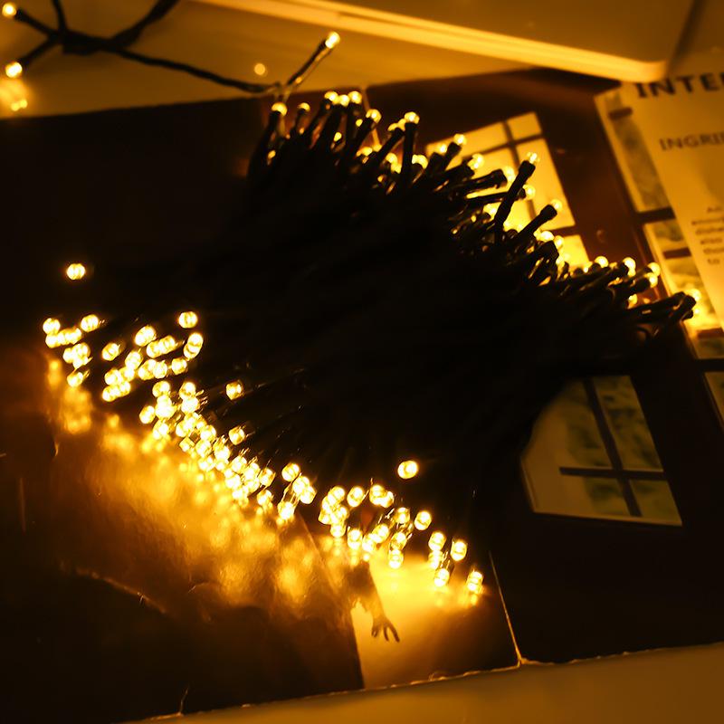 LED Solar-Powered Waterproof Outdoor Starry Sky String Lights for Christmas Holiday Decoration
