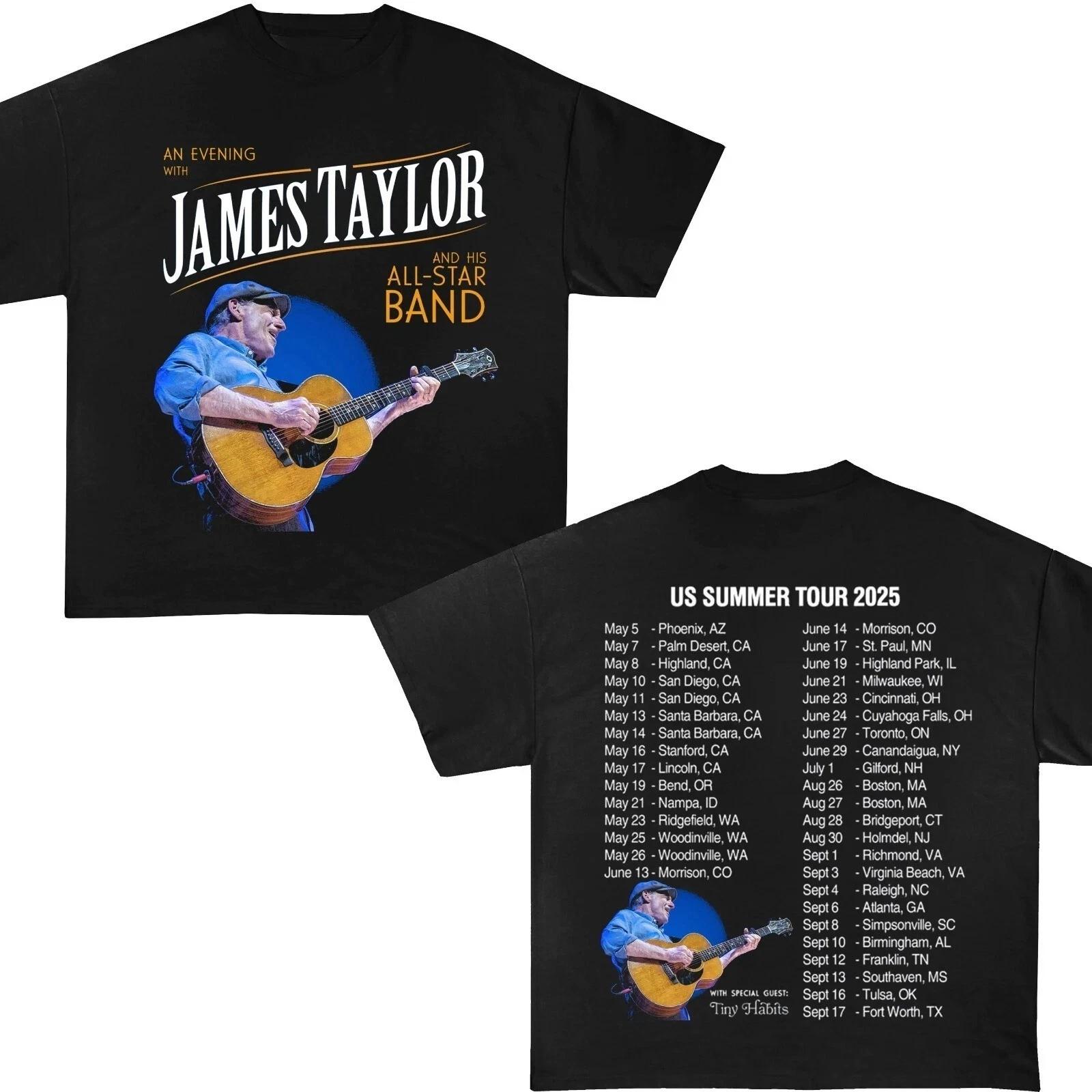 

James Taylor Summer Tour 2025 T-Shirt Size S-5XL XL