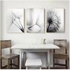 Wall Art Canvas Abstract Painting Picture Nordic Dandelion Flower S and Prints Living Room Scandinavian Black and White