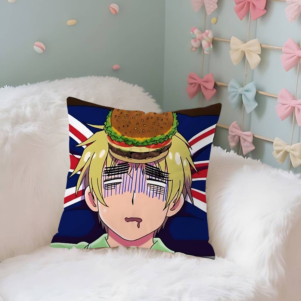 Anime Hhetalia World StarsS Case Plush Fabric Soft Pillowcase Double Sided Print Cushion Cover Household Gifts